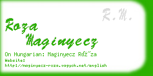 roza maginyecz business card